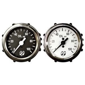 Mooneyes Pressure Gauge 0-60 PSI – MPG115LF, Vintage Hot Rod Rat Motorcycle