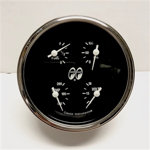 3-3/8" Quad Gauge - Fuel, Oil, Temp & Volts