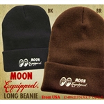MOON Equipped Embroidered Long Beanie Hat