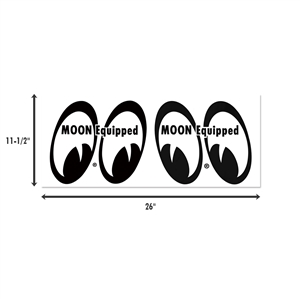 Moon Equipped Eyes Decals Right/Left Large (10" x 11.25") Pair