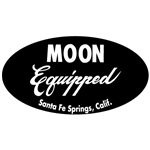 MOON Equipped Oval Sticker - Black