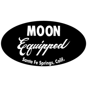 MOON Equipped Oval Sticker - Black