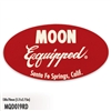 MOON Equipped Oval Sticker - Red