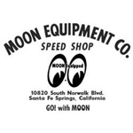 Moon Equip. Speed Shop Die Cut Decal - Black