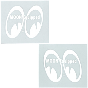 MOON Equipped Eyes Die Cut Decal - White