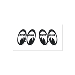 Moon Equipped Eyes Decals Right/Left Pair 1" Sticker