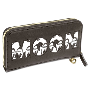 MOON Equipped Leather Zip Wallet