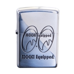 MOON Equipped Zippo Lighter Silver