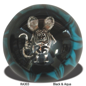 Rat Fink Shift Knob - Black & Aqua
