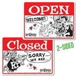 Rat Fink OPEN CLOSED Message Board Sign - Horizontal