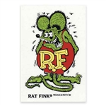 Rat Fink Standing Green Color Decal - Large