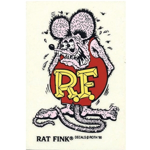 Rat Fink Standing Purple Decal - Small