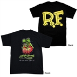 Rat Fink Standing Kids Tee in Black