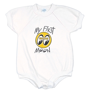 My First MOON Baby Romper - White