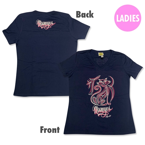 MOONEYES Cat Womens V-neck shirt