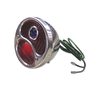 1928-31 Ford Model A Tail Light Assembly with Blue Dot and License Light