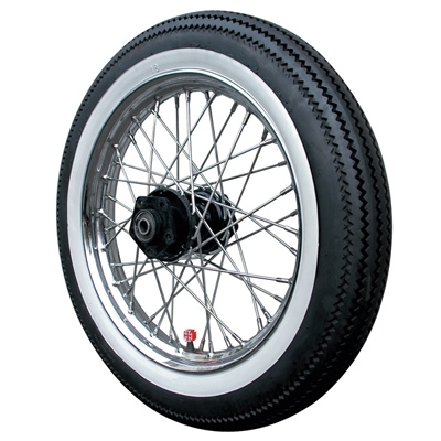 Classic Front 21" Back 17" Motorcycle White sideWall Port-a-wall Tire  Trim Set. 